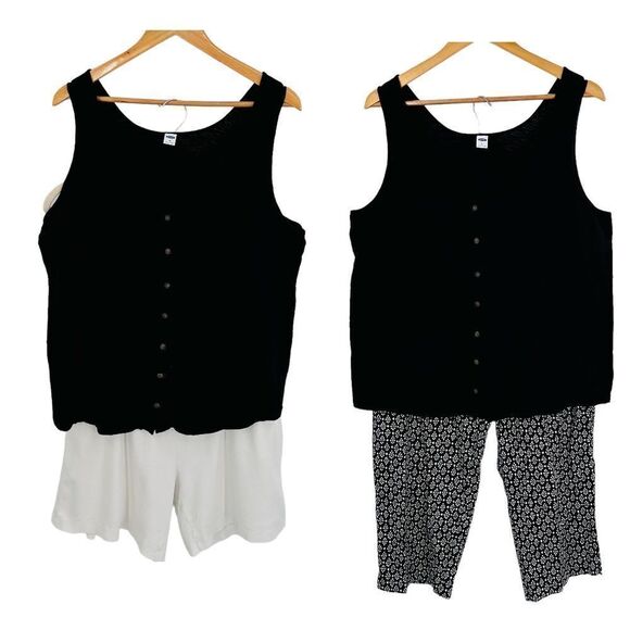 Old Navy Lands End Catherine’s Three piece xlarge outfit bundle black and white - Picture 1 of 13